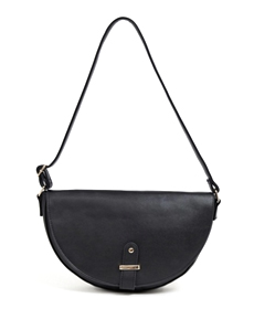 Glamorous black half moon shoulder bag.