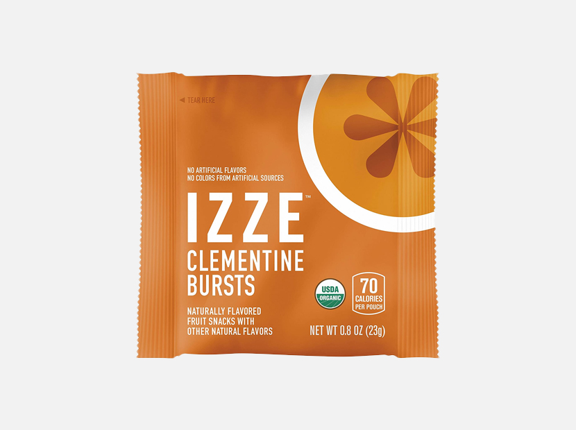 Izze Bursts Organic Fruit Snacks, Clementine, 0.8oz Pouches.