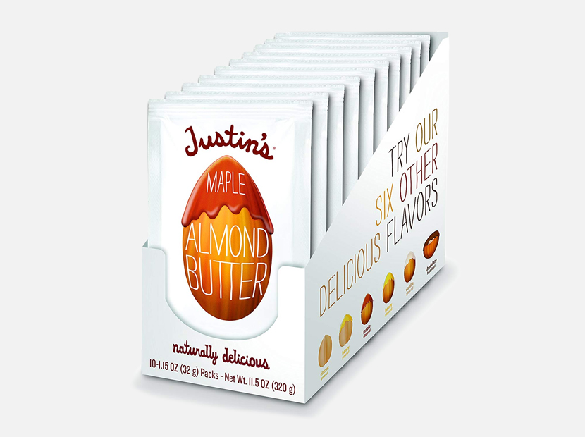 Justin's Maple Almond Butter Squeeze Packs.