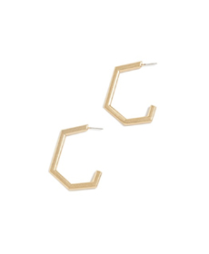 Madewell Geo Metal Hoop Earrings.