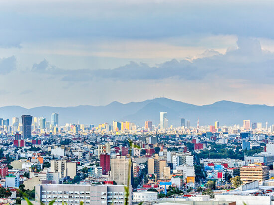 Mexico City Skyline View.