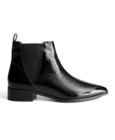 Patent Leather Chelsea Boots.