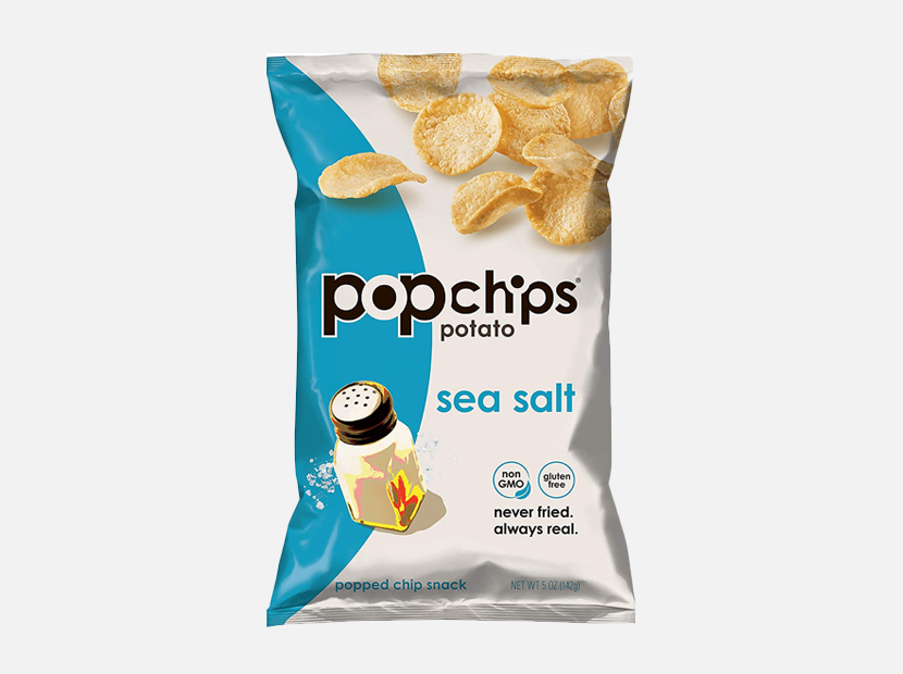Popchips Potato Chips Sea Salt Potato Chips 5 oz Bags.