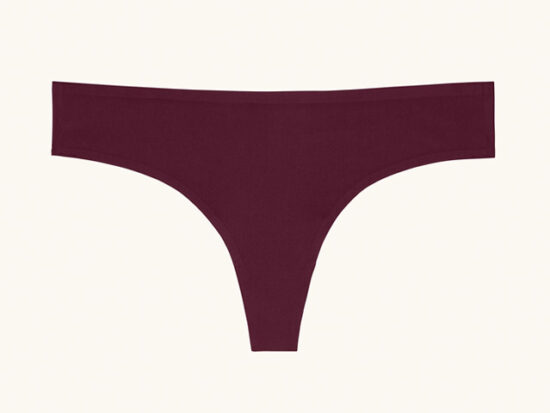 Third Love Comfort Stretch Thong in Pinot.