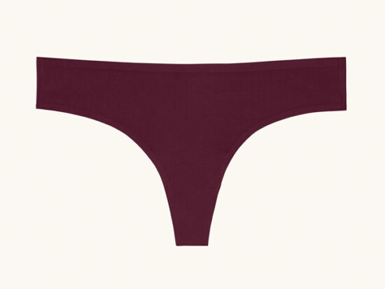 Third Love Comfort Stretch Thong in Pinot.