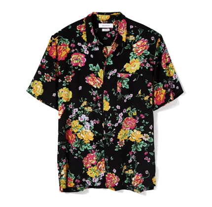 UO Liam Organic Floral Short Sleeve Button-Down Shirt.