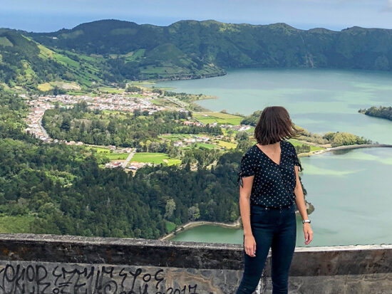 View of the Sete Cidades from above.