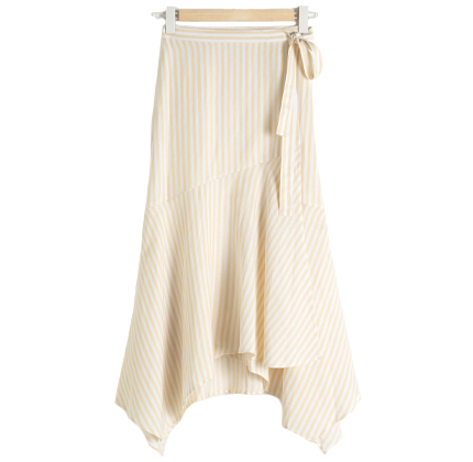 & other stories Striped Handkerchief Midi Skirt.