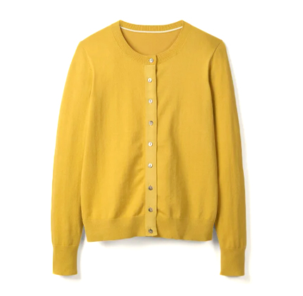 Boden Amelia Crew Cardigan - Saffron.