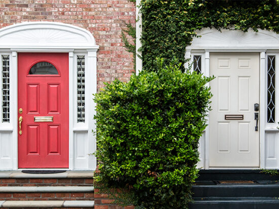 Doorways on a street in Charleston.