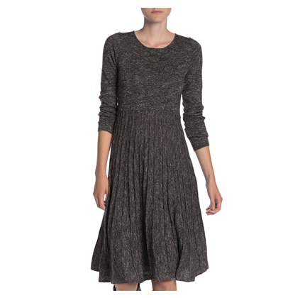 Max Studio Marled Knit Sweater Dress.