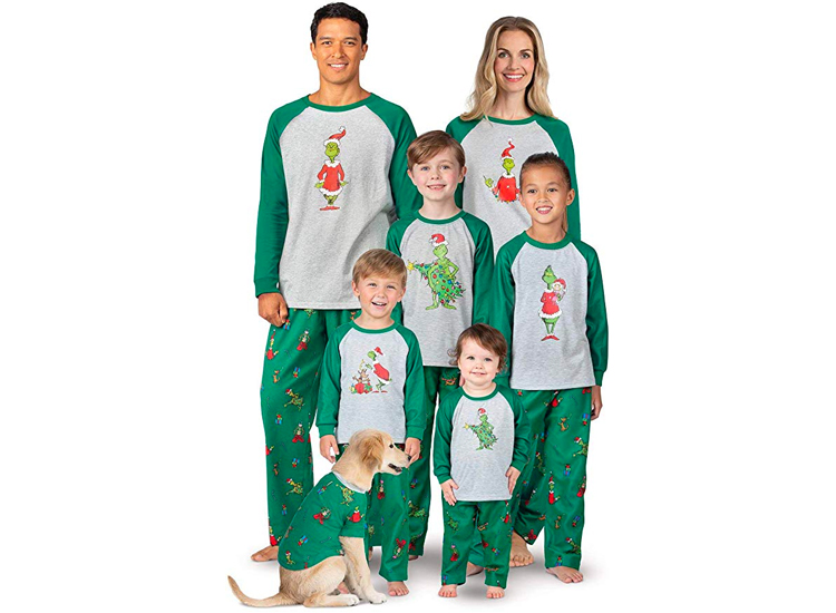 PajamaGram Holiday Grinch Pajamas Soft - Family Christmas Pajamas Set.