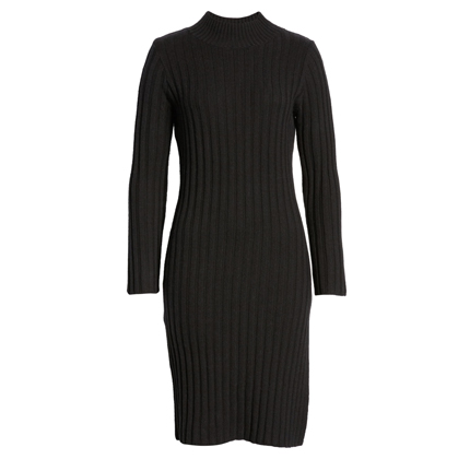 Ribbed Long Sleeve Sweater Dress BP.