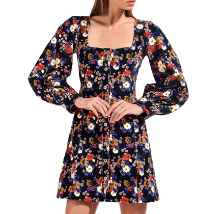 CHANDLER DRESS | BLACK FLORAL.