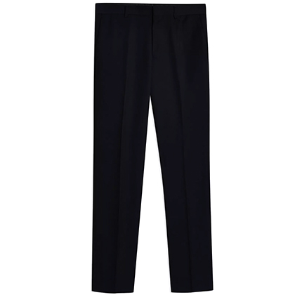 Topman Navy Textured Slim Fit Suit Pants.