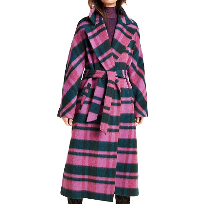 Chrysanthemum Plaid Coat.