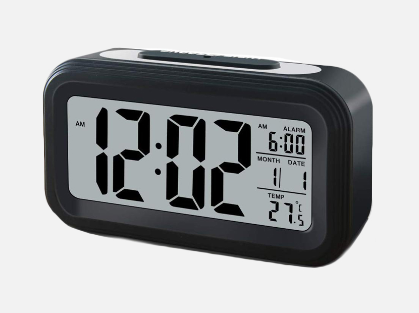 GLOUE Battery Operated Cordless Digital Alarm Clock.