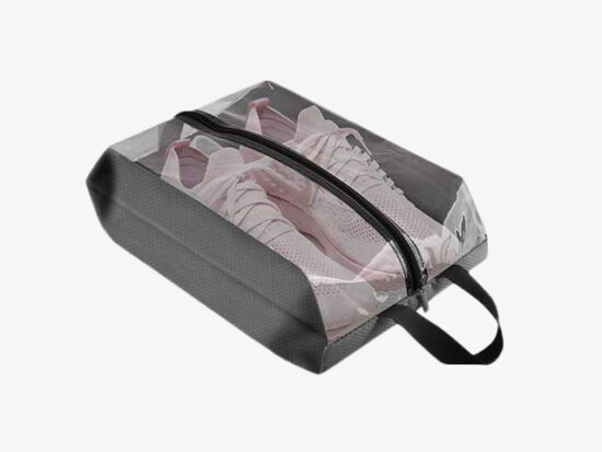 Pink Runfon Waterproof Shoe Travel Storage Organizer Tote Bag with Zipper Closure and Hanging Loop for Packing Luggage/Suitcase and Carry-On 