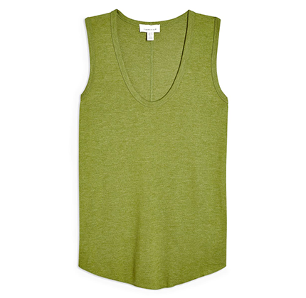 Green tank top for women