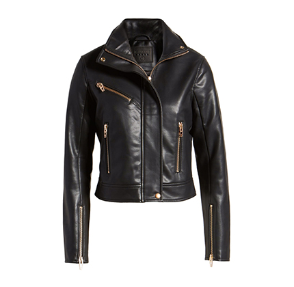 Essentials Faux Leather Moto Jacket BLANKNYC