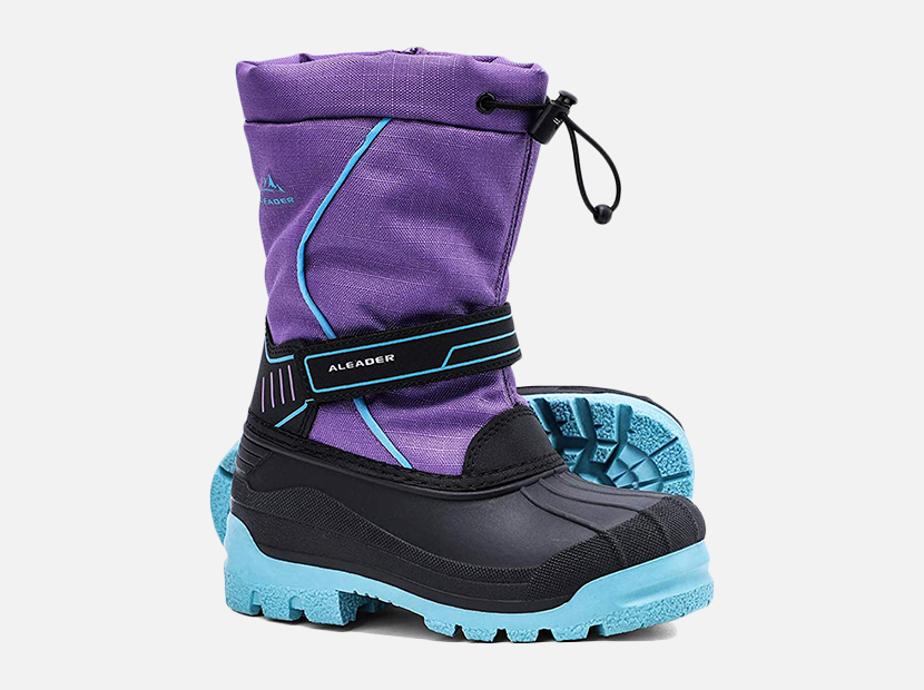 ALEADER Boys Girls Insulated Waterproof Cold-Weather Snow Boots.