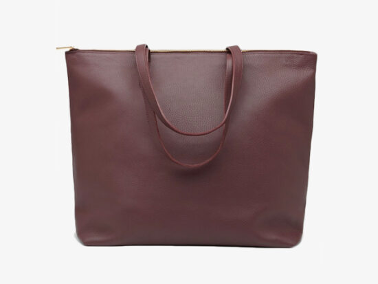 Cuyana Classic Leather Zipper Tote.