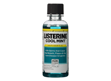 Listerine Cool Mint Antiseptic Mouthwash Travel Size 3.2 Ounces.