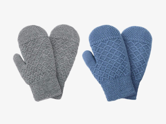 Verabella Women's Winter Fair Isle Knit Sherpa Lined Mittens.