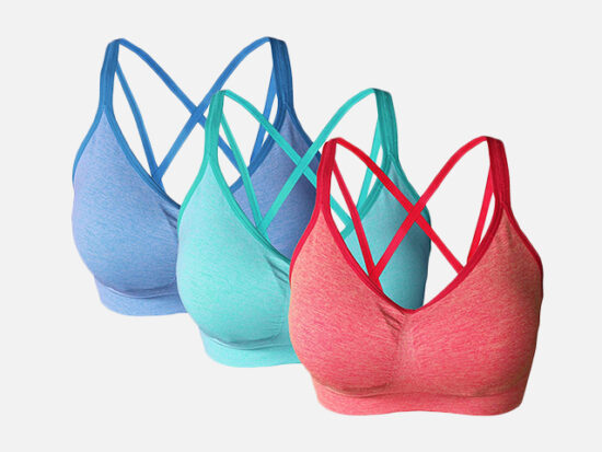 AKAMC Women's Removable Padded Sports Bras.