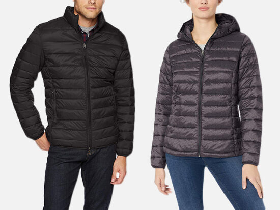 Amazon Essentials Water-Resistant Lightweight Puffer Jacket for Men and Women.