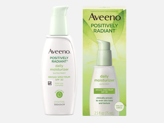 Aveeno Positively Radiant Daily Facial Moisturizer.