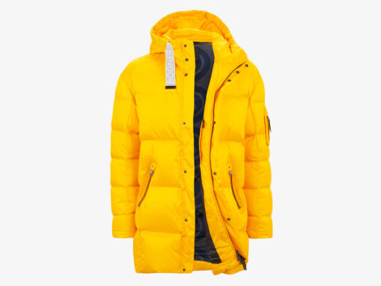 BOGNER JONES DOWN COAT IN SUN YELLOW.