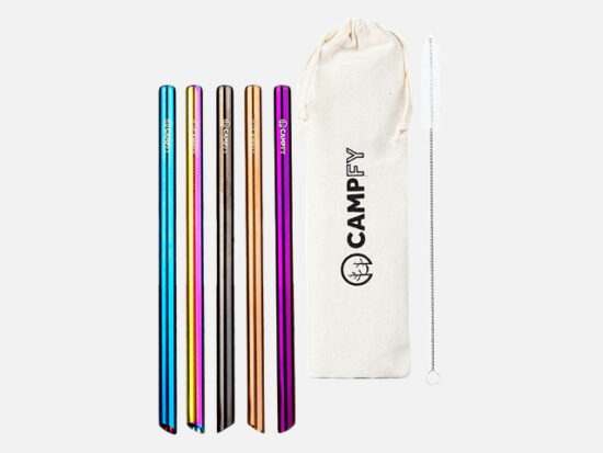 CAMPFY Stainless Steel Boba Straw Multi-Color Set.