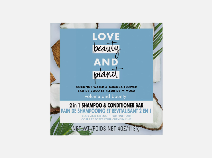 Love Beauty and Planet Coconut Water Shampoo + Conditioner Bar.