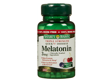 Natures Bounty Melatonin 3 mg.