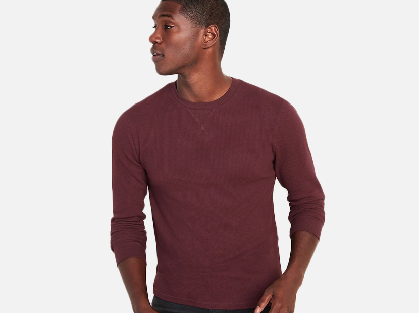 Soft-Washed Thermal-Knit Tee for Men.