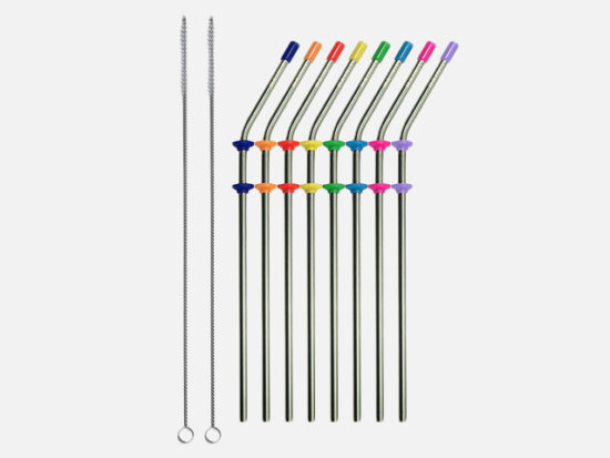 RAINIER Stainless Steel Metal Drinking Straws.