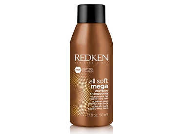 Redken Travel Size All Soft Mega Shampoo.