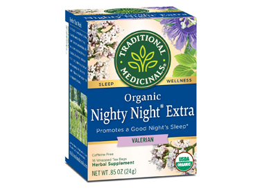 Traditional Medicinals Organic Nighty Night Valerian Relaxation Tea.