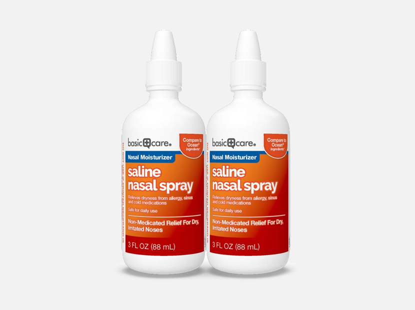 Basic Care Premium Saline Nasal Moisturizing Spray.