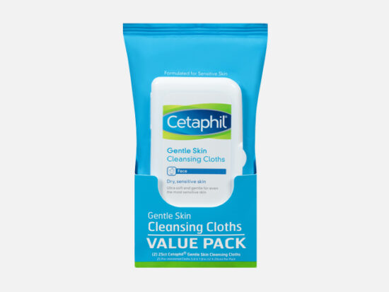 CetaphilÂ® Gentle Skin Cleansing Cloths 2-25 ct Pack.