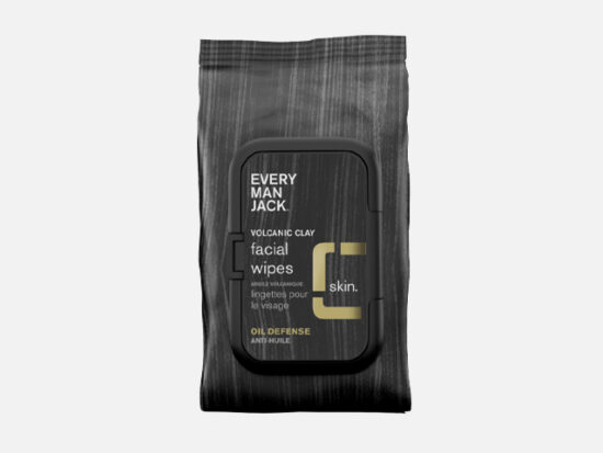 Every Man Jack Volcanic Clay Face Wipes Oil Defense.