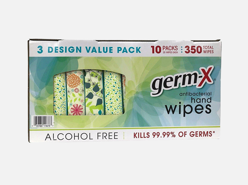 Germ-X Antibacterial Hand Wipes Designer Pack .