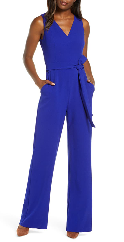 Vince Camuto Tie Front Wide Leg Jumpsuit