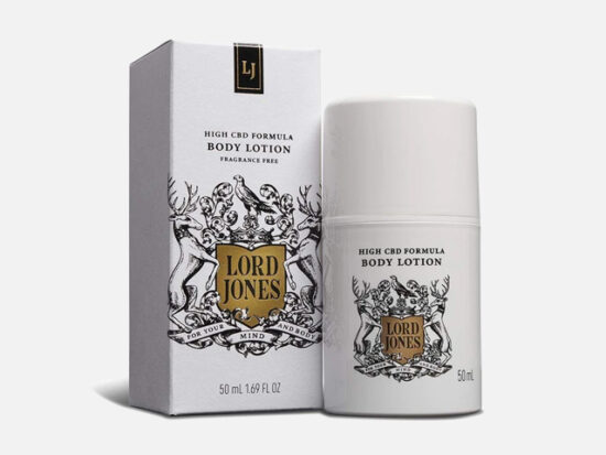 LORD JONES High CBD Formula Body Lotion.