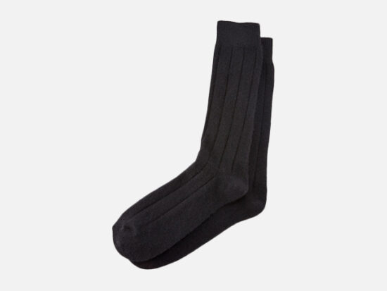 Neiman Marcus Men's Ribbed Cashmere Socks.