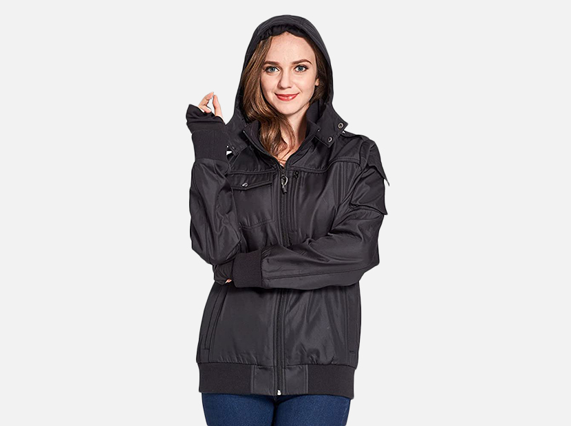 BOMBAX Women Travel Jacket 10 Pocket Flight Bomber.