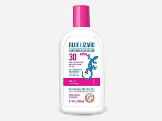 Blue Lizard Baby Mineral Sunscreen.