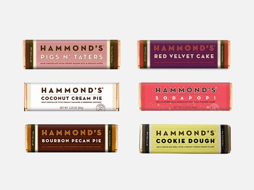 Hammond's Candies - Bundle of 6 Chocolate Bars.