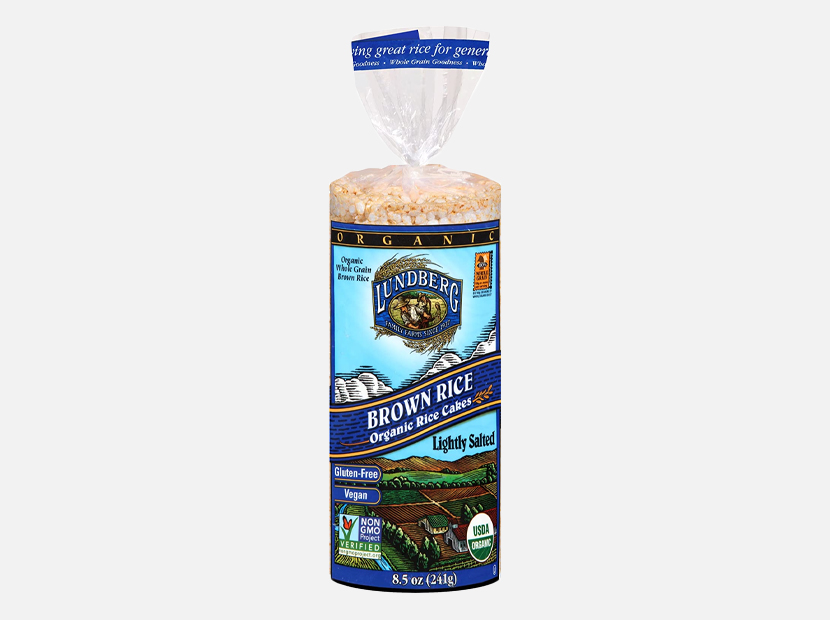 Lundberg Gluten-Free Brown Rice Organic Rice Cakes Lightly Salted.